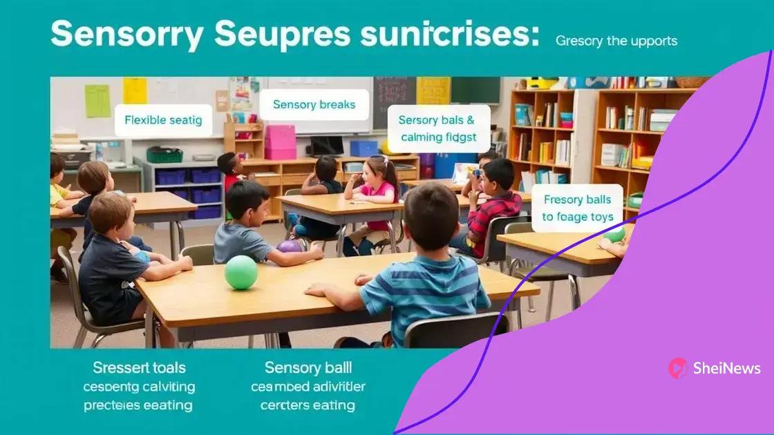 Strategies to support students with sensory needs